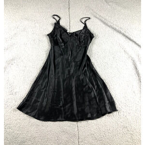 New Victoria's Secret Silk Xs Black Slip Dress Spaghetti Strap